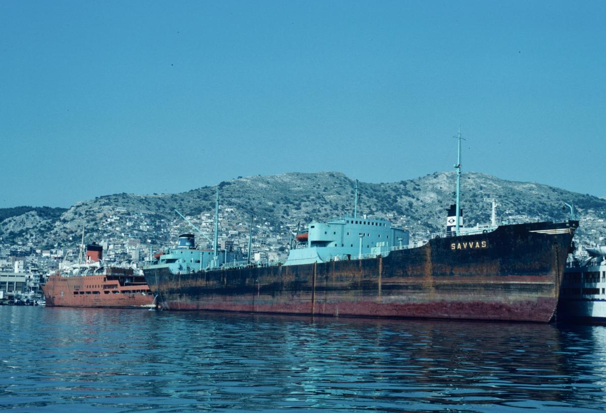 perama bay 1983 if i remember right with the tanker savvas but i don't know the ship astern