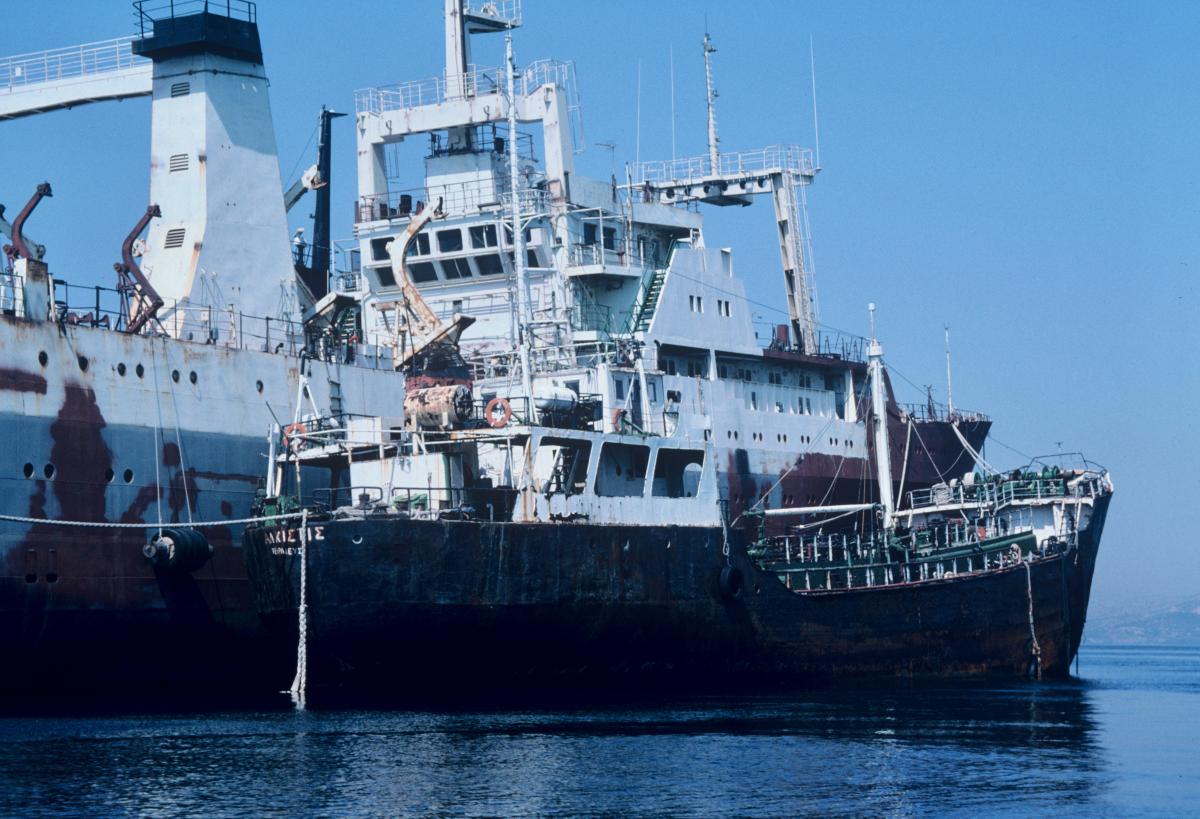 alkistis prior to beaching at elevsina