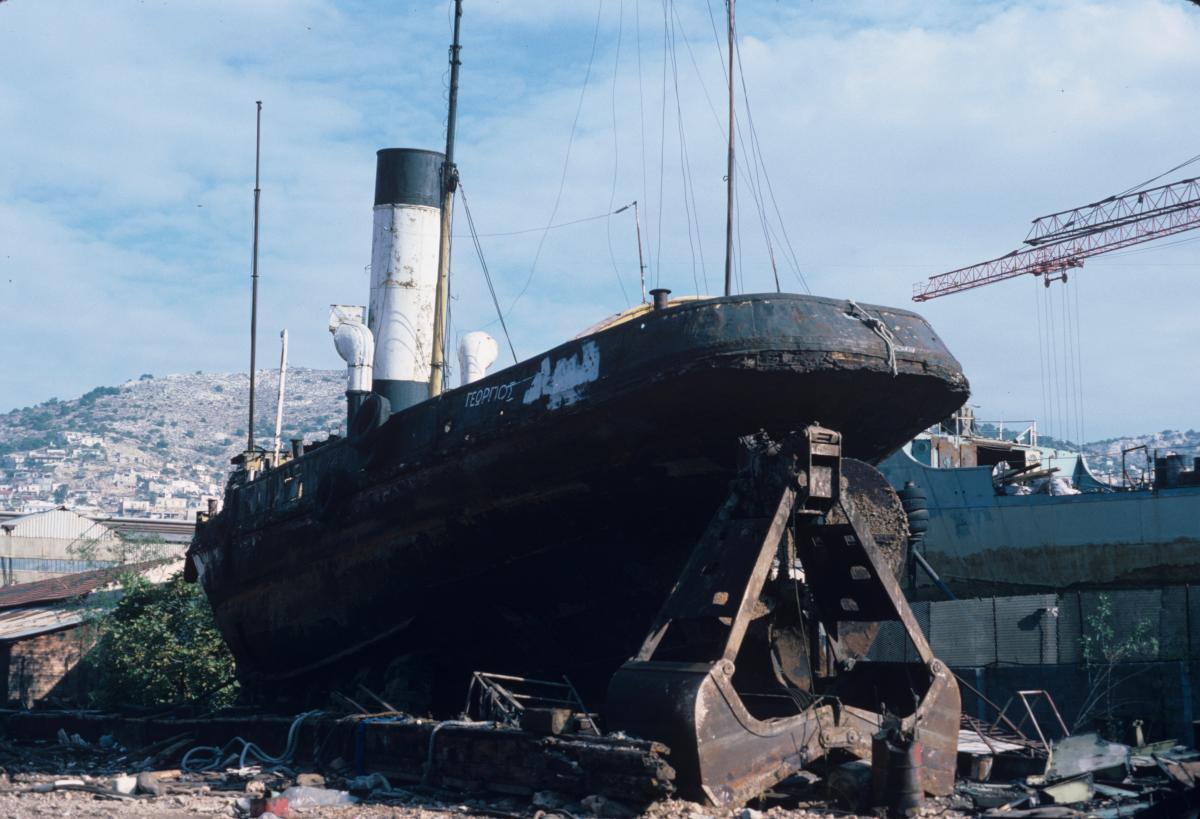 georgios in the vernicos yard in perama 1984