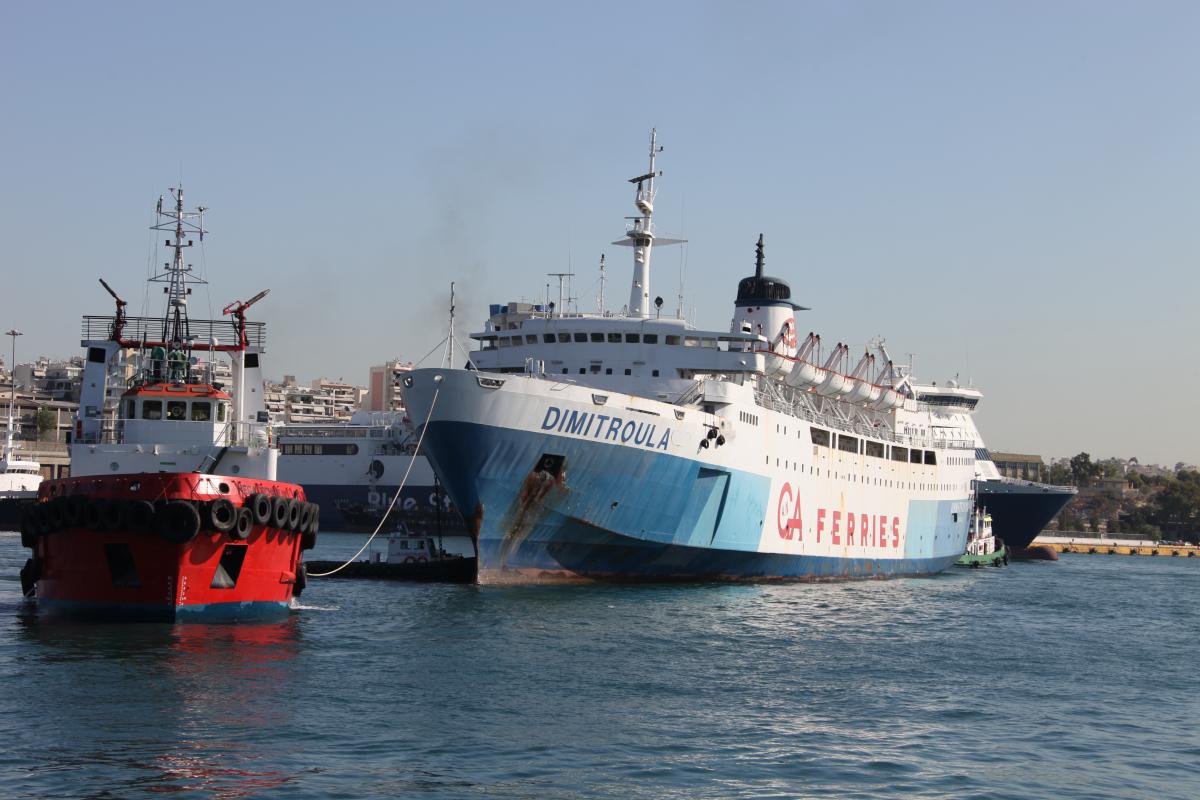dimitroula leaving piraeus on the 30th august 2011 for the last journey