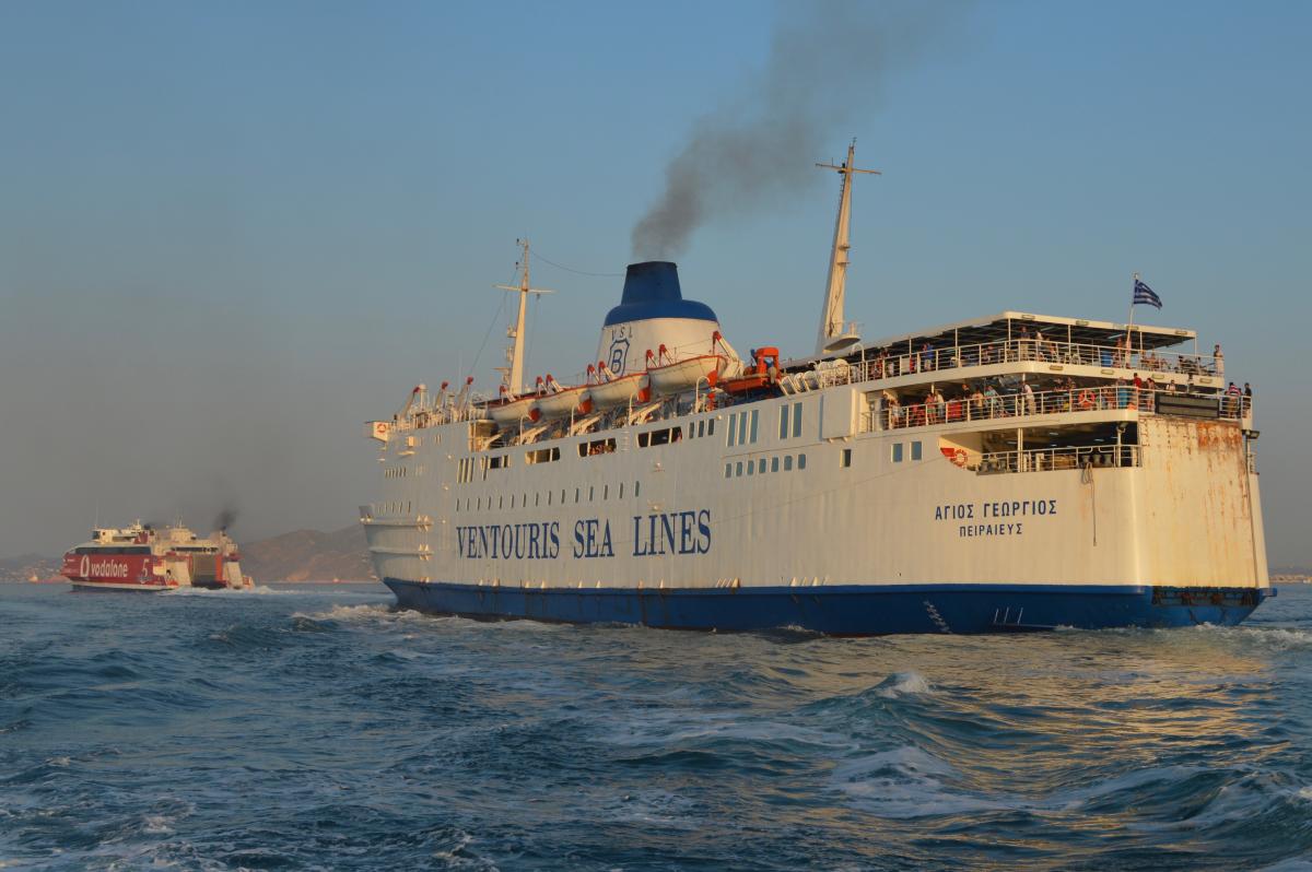 EARLY MORNING DEPARTURE OF THE AGIOS GEORGIOS AUGUST 2012
